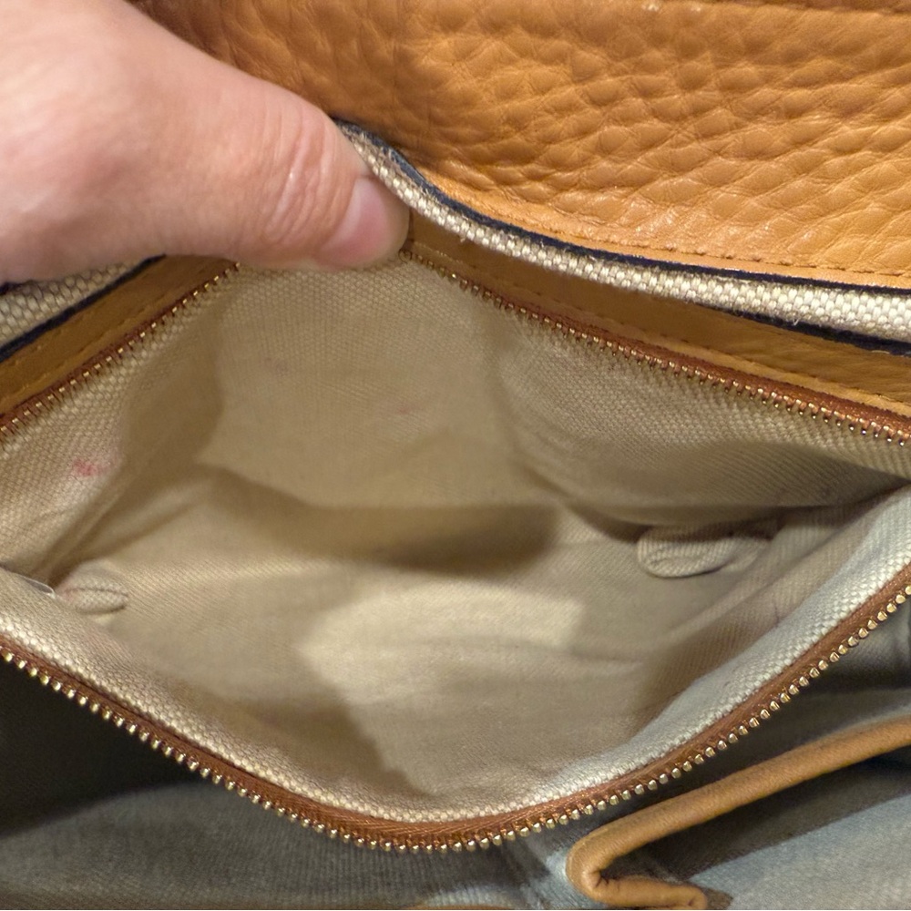 MCM EUC Yellow Python & Tan Leather Satchel - image 9